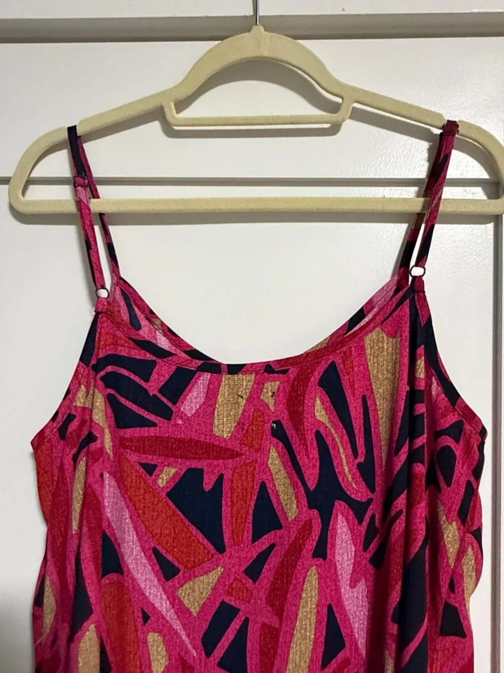 NIC+ZOE Pink and Navy Abstract Maxi Dress - Picture 7 of 8